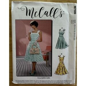 #JuneMcCalls McCall's‎ Pattern M7599 Misses' Dresses Size 14-22 Uncut FF